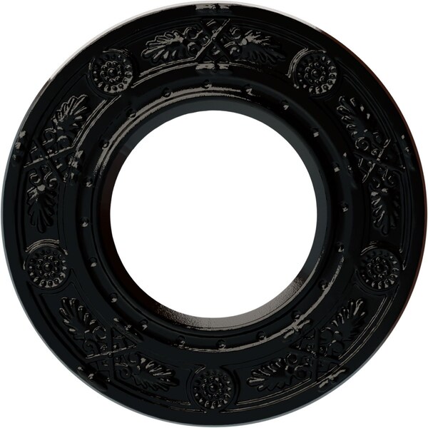 Ekena Millwork Daniela Ceiling Medallion (Fits Canopies up to 3 7/8"), 8"OD x 3 7/8"ID x 1/2"P, Black Pearl CM08DNBPS - main